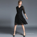 New arrival women dress lace dress V neck fashion dress